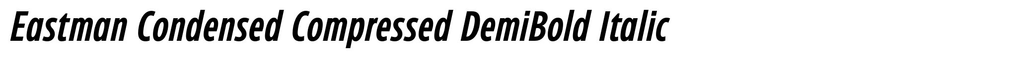 Eastman Condensed Compressed DemiBold Italic image